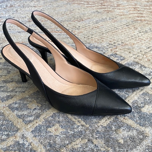 Cole Haan The Go-To Slingback Pump 65MM Elegant Black Slingback Heels - Picture 1 of 3